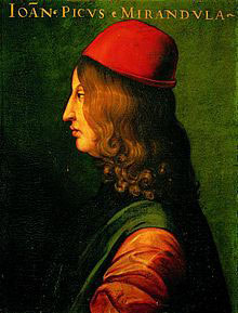 Giovanni Pico Della Mirandola, Portrait from the Uffizi Gallery, Florence